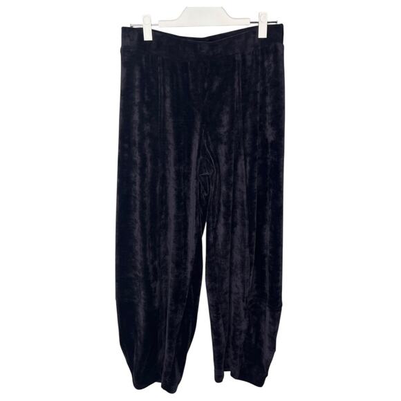 Alembika Womens Pants Size 3 10 12 Purple Velour High Rise Comfort Lounge - Picture 3 of 8